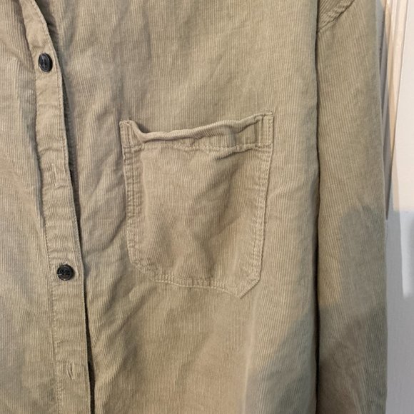 H&M Olive Green Corduroy Shirt - Picture 5 of 8